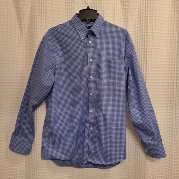 Ralph Lauren Blue Gingham Dress Shirt - Picture 1 of 4